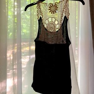 Weavers- lace back tank top